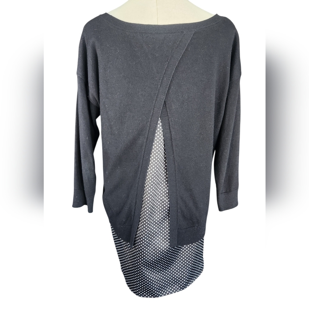 Ann Taylor 2 in one Sweater Blouse Top with unique back detail - Picture 7 of 7